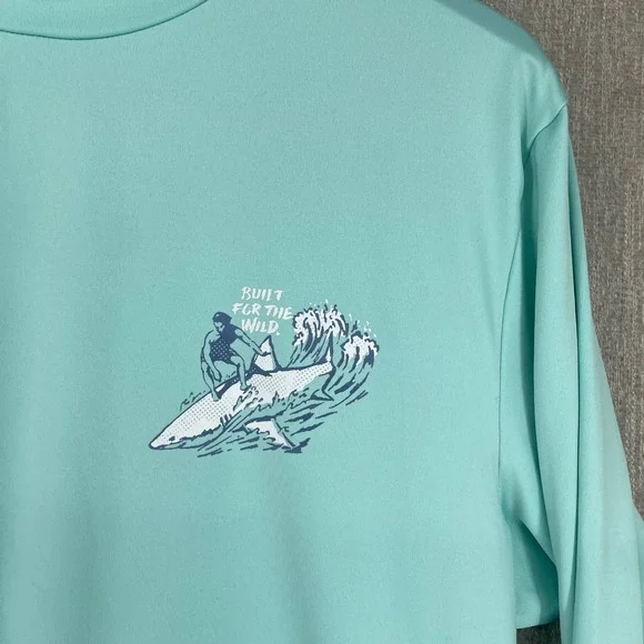 Yeti Shirt Men Large Performance Fishing Long Sleeve Outdoor Surf Shark Athletic - Picture 4 of 9